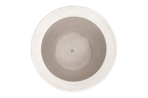 Large Matte White Stoneware Planter k7