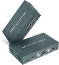 KVM Switch HDMI 2 Port, Ultra HD 4K@30Hz, USB2.0 Hub Supported, Wireless Keyboard Mouse and Hotkey Switch, with 2 HDMI and 2 USB Cables