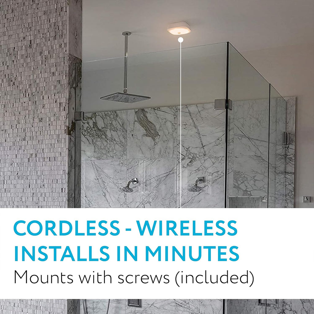 Wireless Motion Sensor LED Ceiling Light, Battery-Operated Indoor Outdoor A7
