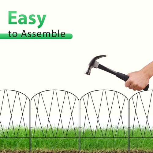 Decorative Garden Fence 10.3 ft x 15.9 in Rustproof Border k7
