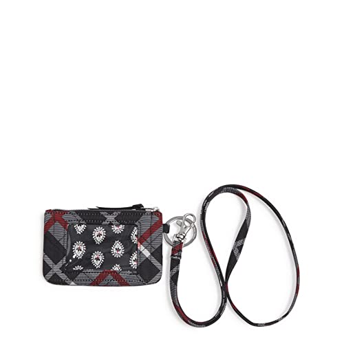 Vera Bradley Performance Twill Zip Id Case and Lanyard Combo, Parisian Bouquet