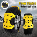 Jeremywell Universal Tire Security Snow Chains - Premium Quality Strong Durable All Season Anti-Skid Car, SUV, and Pick Up Patterned Tire Chains for Emergencies and Road Trip Pack of 6