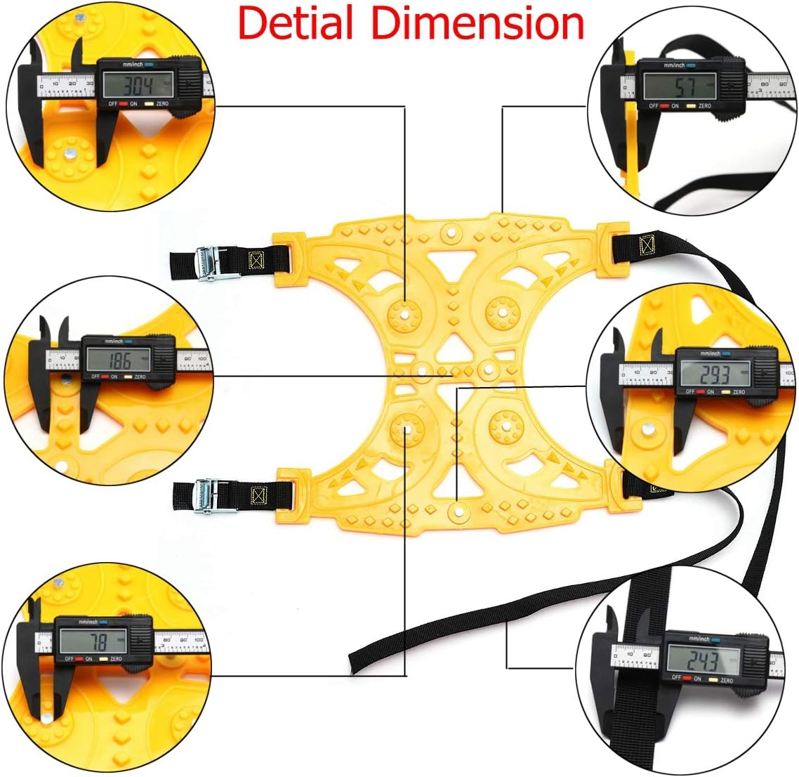 Tire Snow Chains Anti-Skid for Car SUV Pickup 6 Pack k7