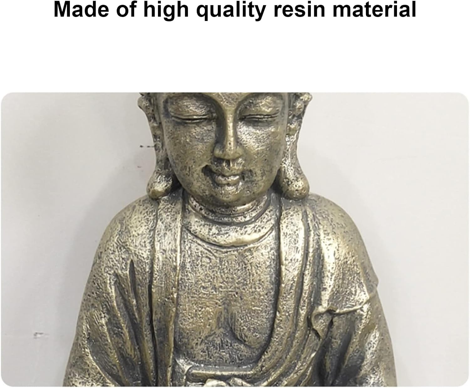 Solar Powered Buddha Garden Statue Zen Sculpture Outdoor Decor K7m