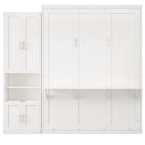 Queen Murphy Bed with Side Cabinets a7