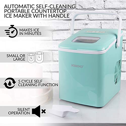 Electric Countertop Ice Maker Machine Portable 33lbs 24h Stainless Steel A7