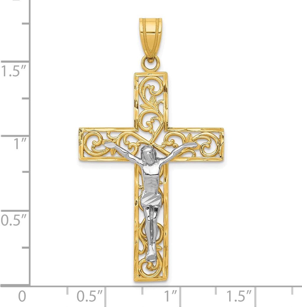 Gold Cross Pendant 46mm k7