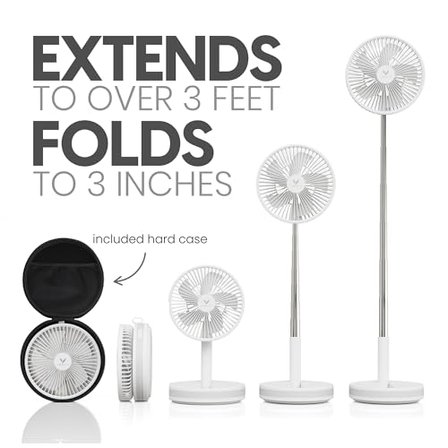 Portable Wireless Fan with 4 Speeds and Remote Control k7p