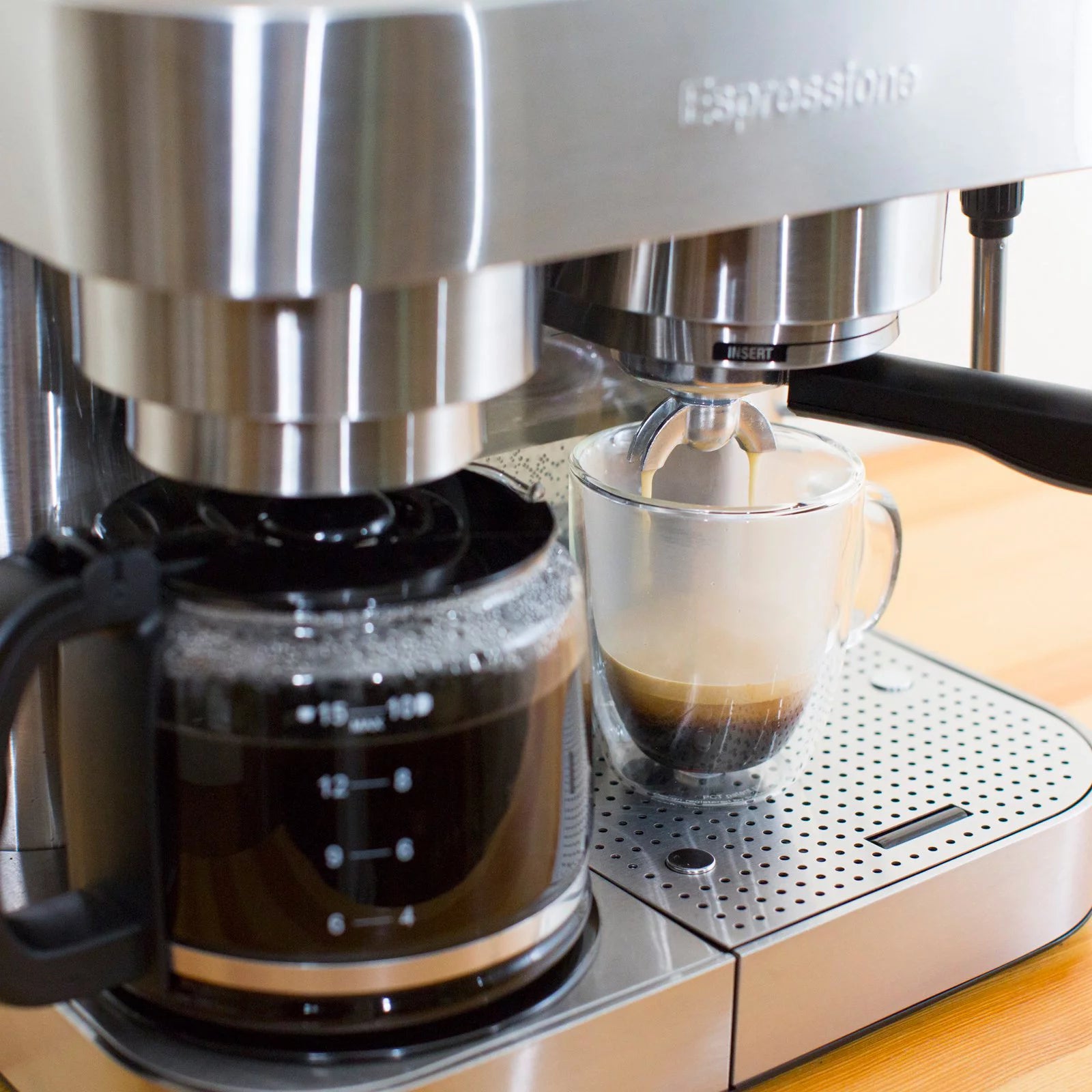 Stainless Steel Espresso & Drip Coffee Maker 7k