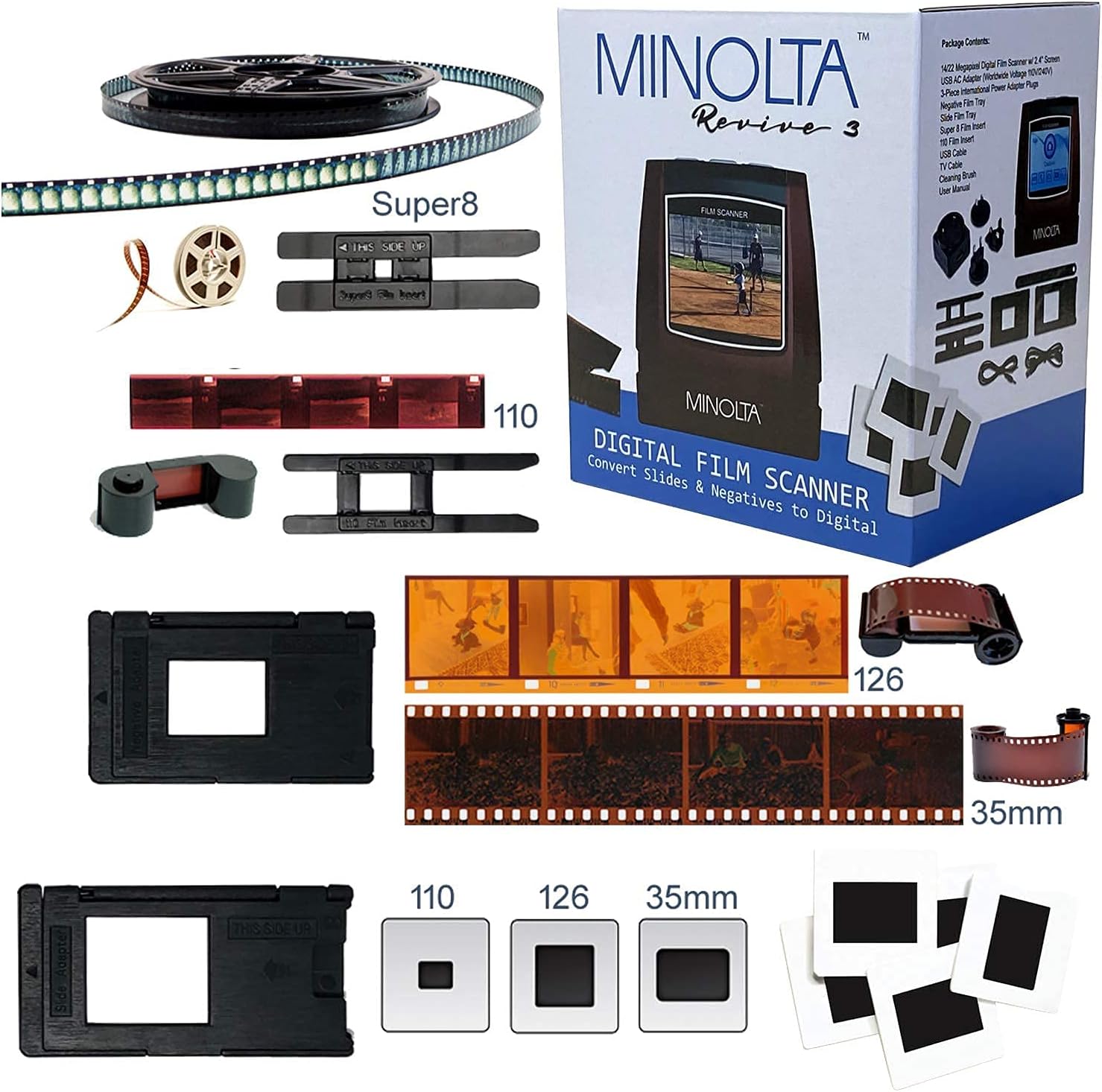 Film & Slide Scanner, 35mm to 22MP JPEG, Red k7