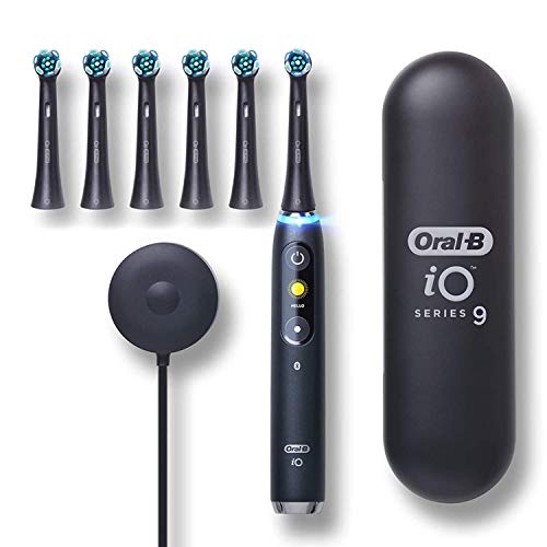 Electric Toothbrush with 3 Replacement Heads, Black Onyx k7