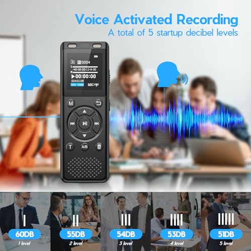 Digital Voice Recorder 96GB HD Playback A7