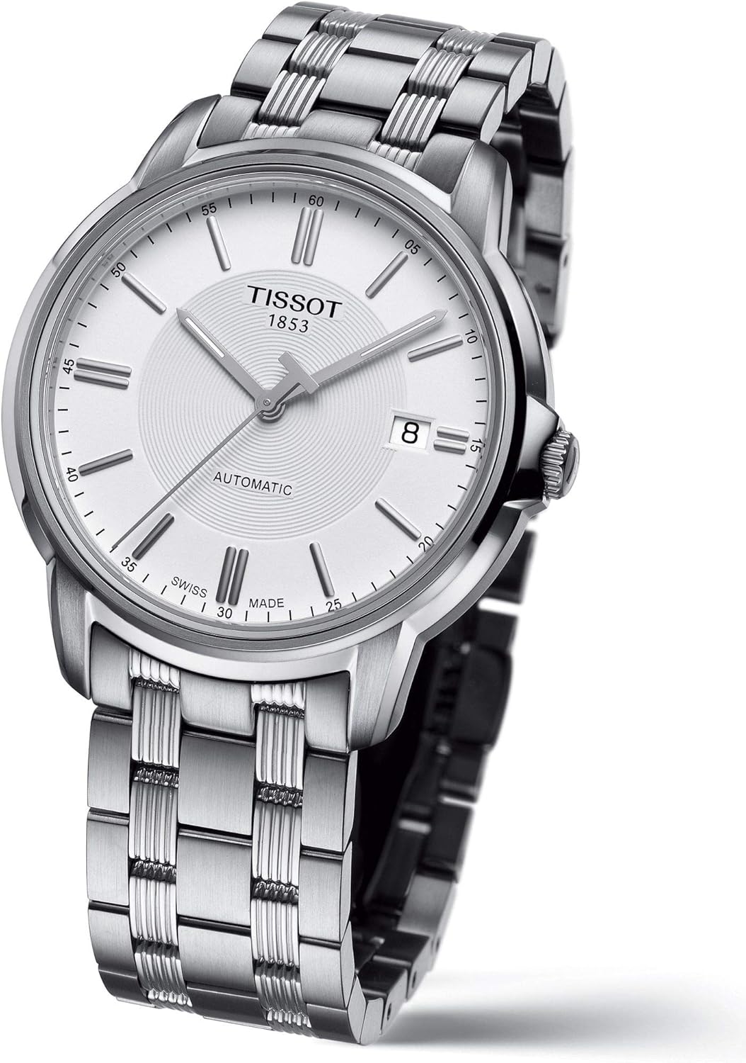 Automatic Watch Date Stainless Steel Grey 7k