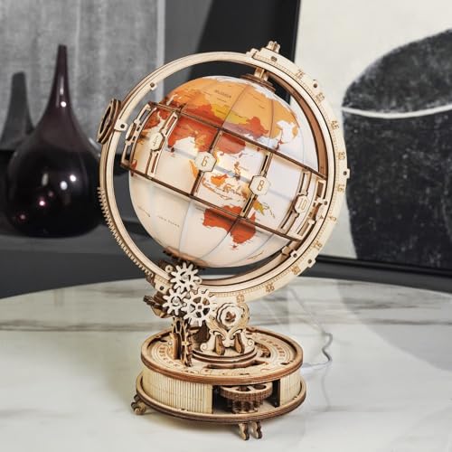 3D Wooden Globe Puzzle with LED Stand 180pcs K7m