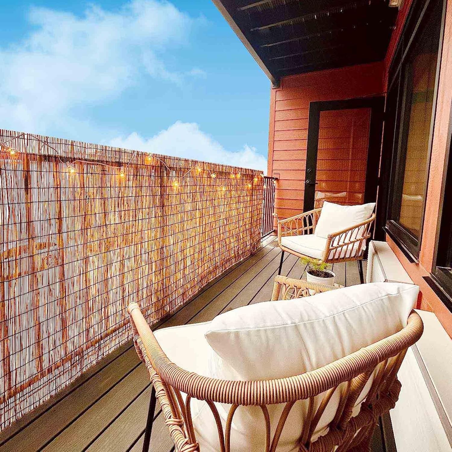 Bamboo Privacy Screen Fence Panel for Garden Outdoor 2.3x15ft a7