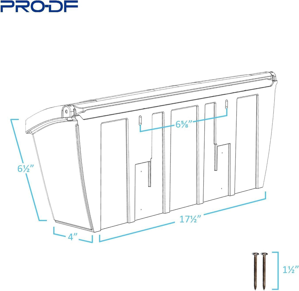 Plastic Mailbox with Newspaper Hook for Porch Wall Mount 7k