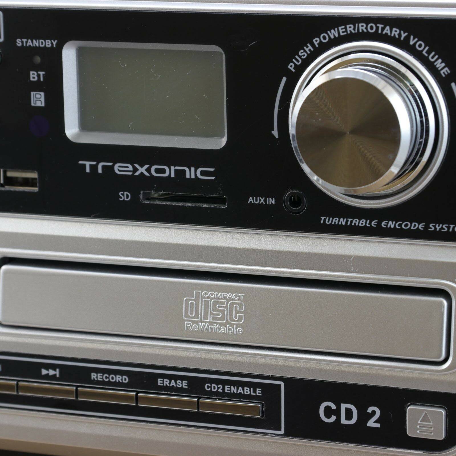 Turntable with CD Player and Cassette Player k7