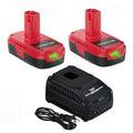 TURPOW 2Pack 3.5Ah C3 Replacement Battery for Craftsman 19.2 Volt Battery XCP 130279005 1323903 130211004 11045 with Craftsman 19.2V Battery Charger