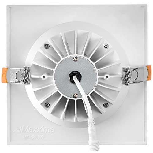6" Ultra-Thin Recessed Anti-Glare LED Downlight Dimmable Square Black Trim 5CCT J-Box Included k7