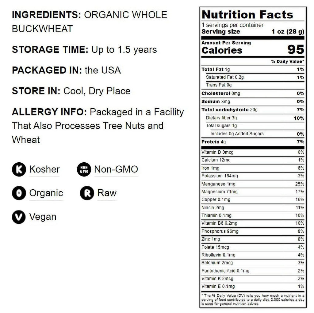 Organic Buckwheat Flour 25 lb a7