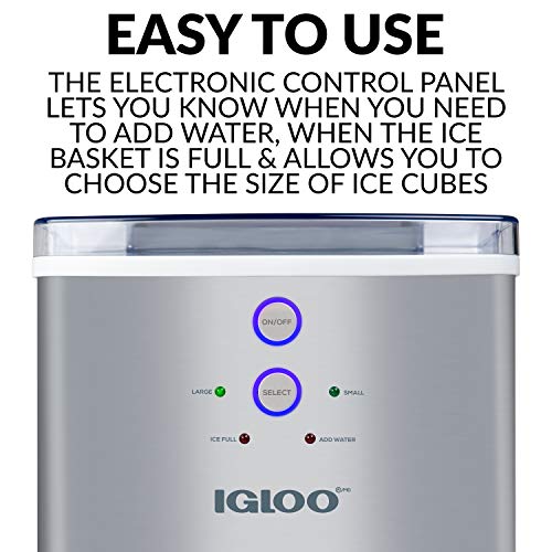 Electric Countertop Ice Maker Machine Portable 33lbs 24h Stainless Steel A7