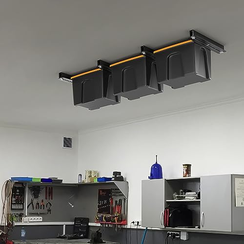 Overhead Garage Storage Rack for Bins, Adjustable Width, 4 Pack A7
