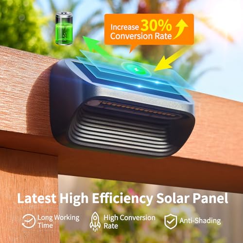 Solar Fence Lights Outdoor Waterproof 6 Pack 3 Modes Auto On Off Deck Wall Patio k7