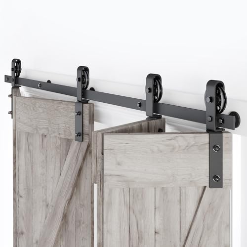 Bifold Sliding Barn Door Hardware Track Kit 4f
