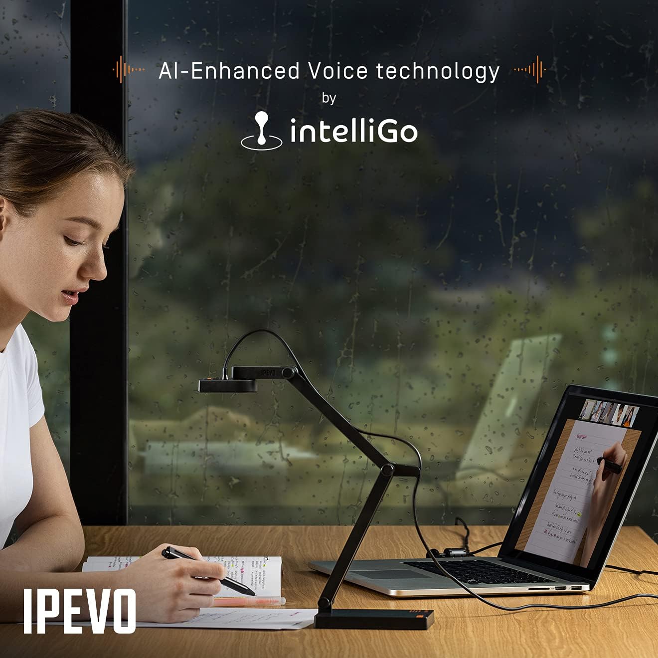 Document Camera with AI-Enhanced Mic and Noise Cancellation k7