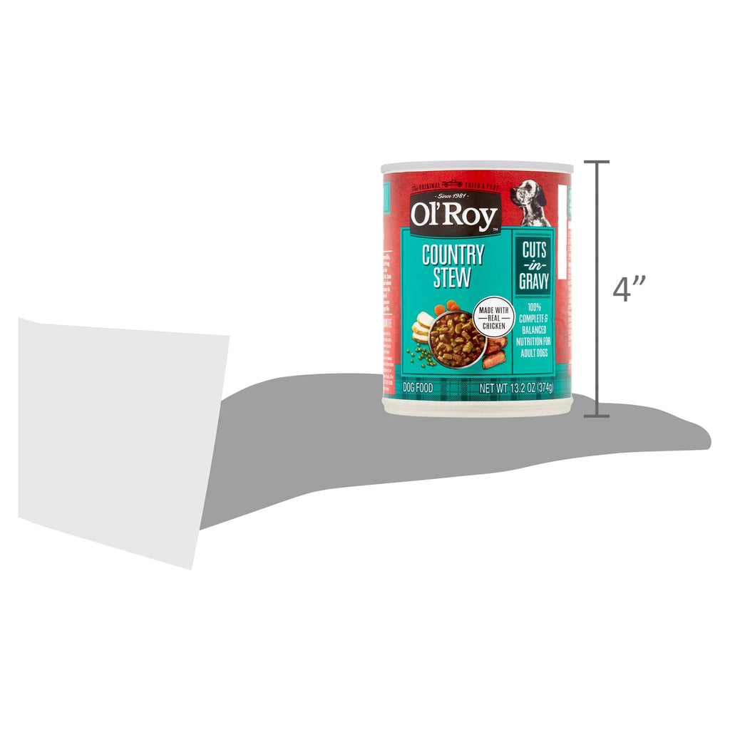 Wet Dog Food in Gravy 13.2 oz Can x4 k7
