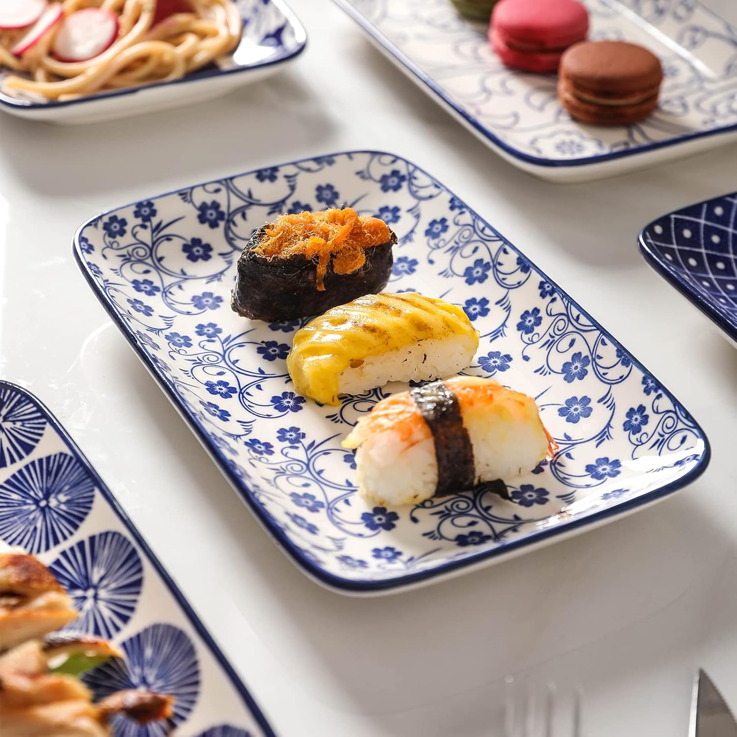 Ceramic Dinnerware Set for 4 with Salad Plates v7