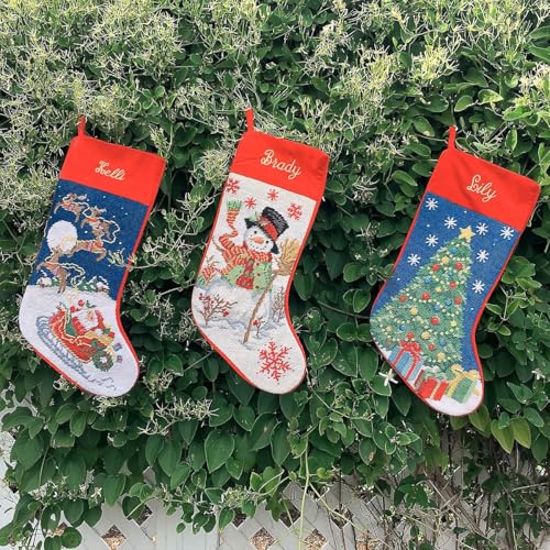 Personalized Christmas Needlepoint Stocking 100% Wool A7