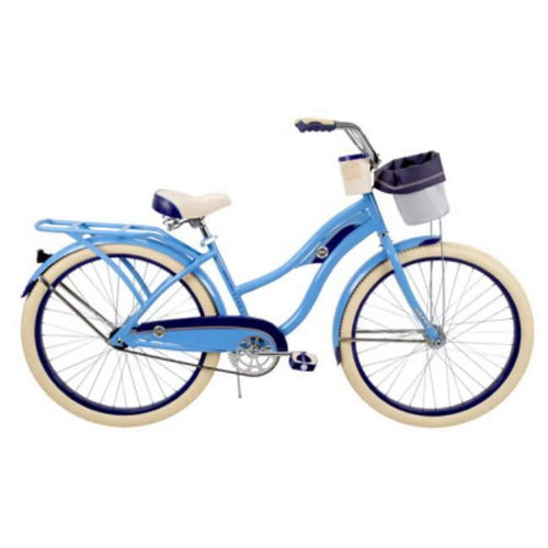 Huffy Bicycles 253944 26 in. Deluxe Ladies Cruiser Bike, Gloss Periwinkle - Curated Treasures Market