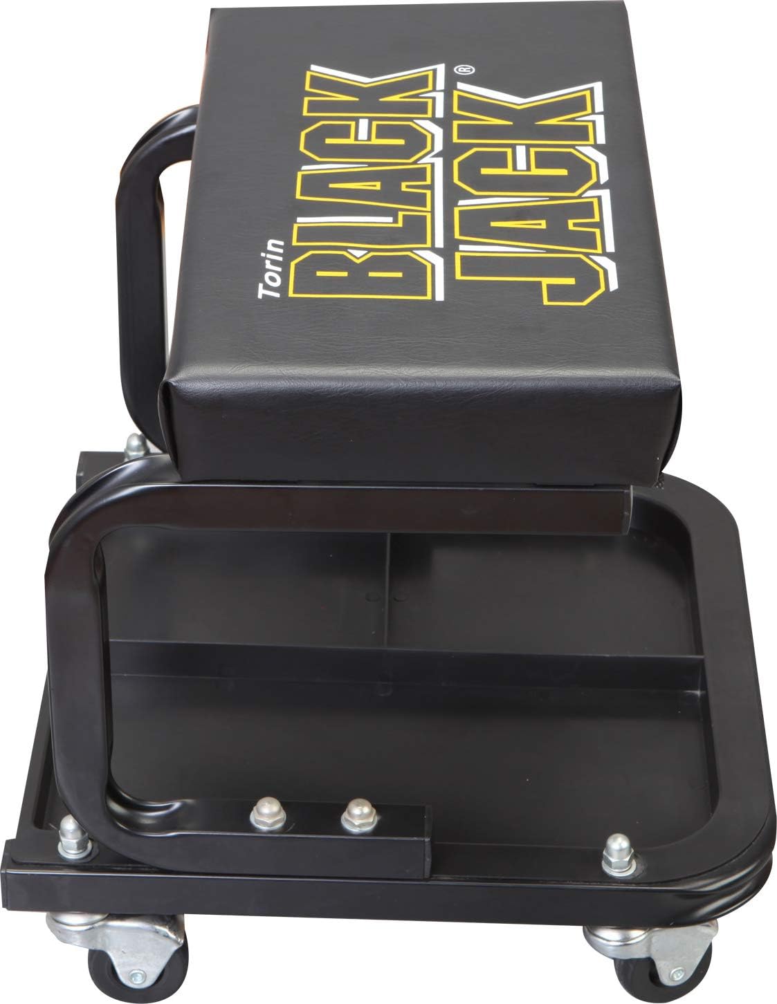 Garage Rolling Creeper Seat with Tool Tray Black k7