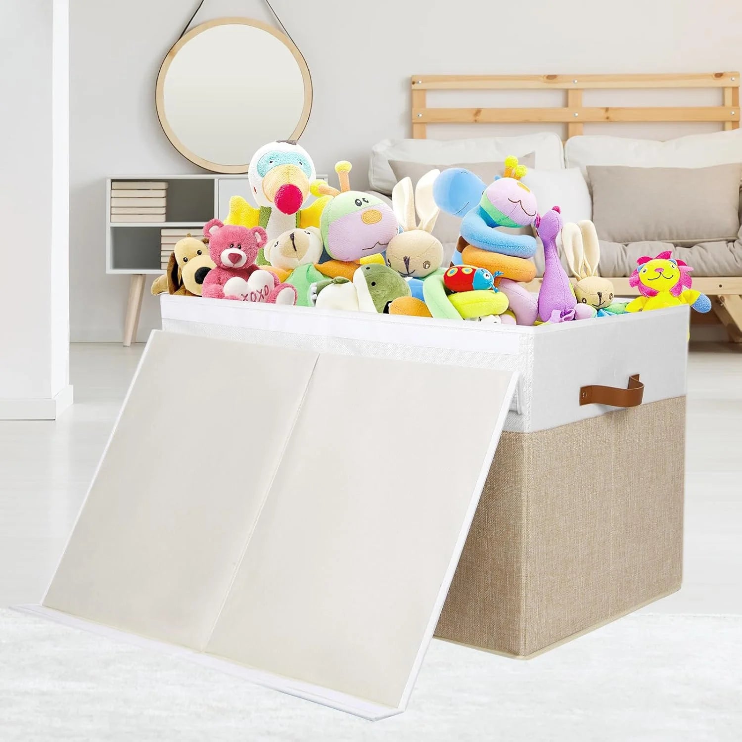 Extra Large Toy Storage Box with Lid and Dividers a7