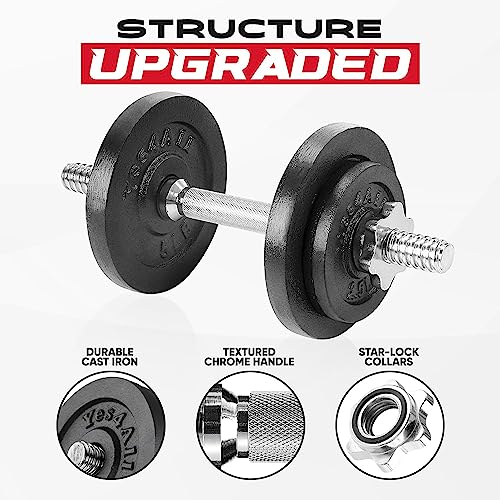 Adjustable Dumbbell Set with Weight Plates 4x