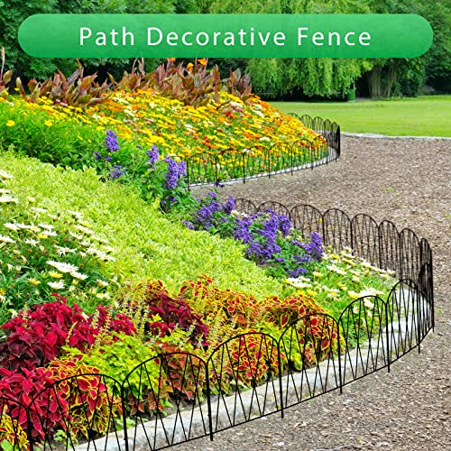 Decorative Garden Fence 10.3 ft x 15.9 in Rustproof Border k7