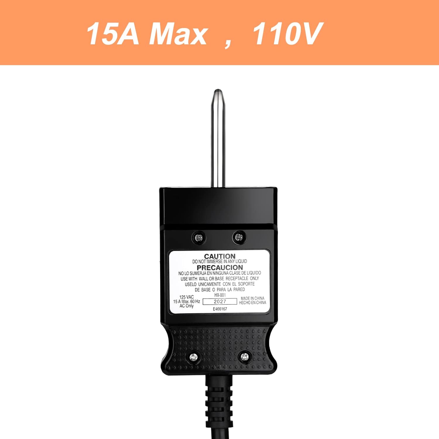 Adjustable Thermostat Probe Control Cord for Smokers 15A 110V k7