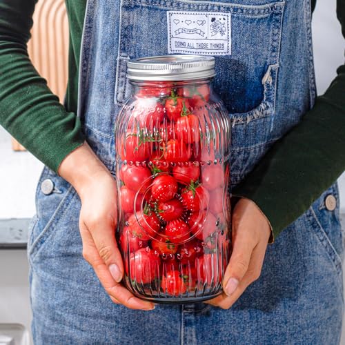 64oz Wide Mouth Mason Jars with Lids, 3 Pack a7