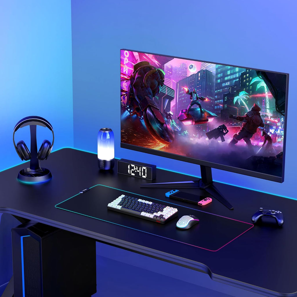 Wireless Keyboard Mouse Combo, Rainbow Backlit Rechargeable, TKL Ultra Compact Gaming Set a7