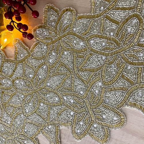 Beaded Table Runner 13x36 Multicolour H7q