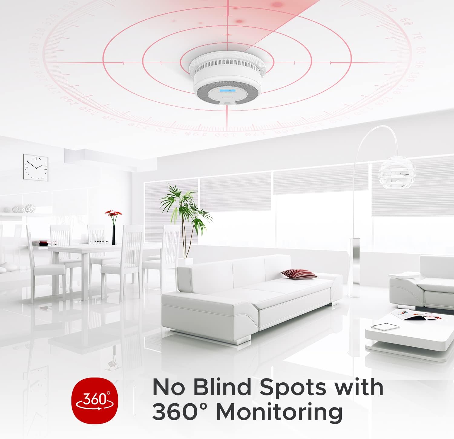 Smoke and CO Detector Alarm with LCD Display, 5-Pack k7