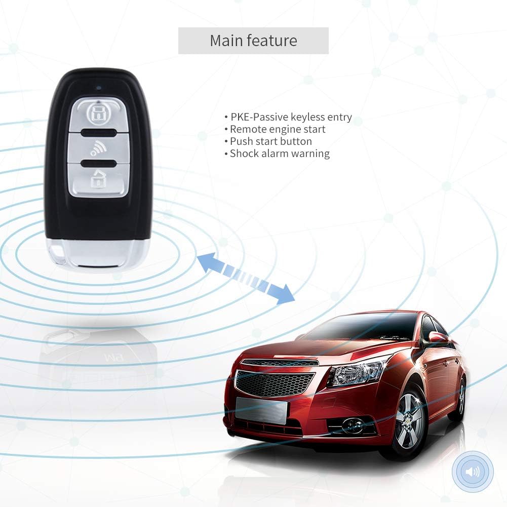 Car Alarm Remote Starter Keyless Entry Push Start DC12V k7