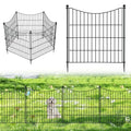 5 Panels No Dig Decorative Outdoor Garden Fence for Yard, 24 in(H) X 10 ft(L) Animal Barrier Fencing Rustproof Metal Wire Panel Border for Dog, Rabbits, and Patio Temporary Ground Stakes Defense