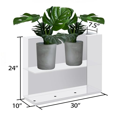 Metallic Outdoor Planter Box, Tall Divider, White 7k