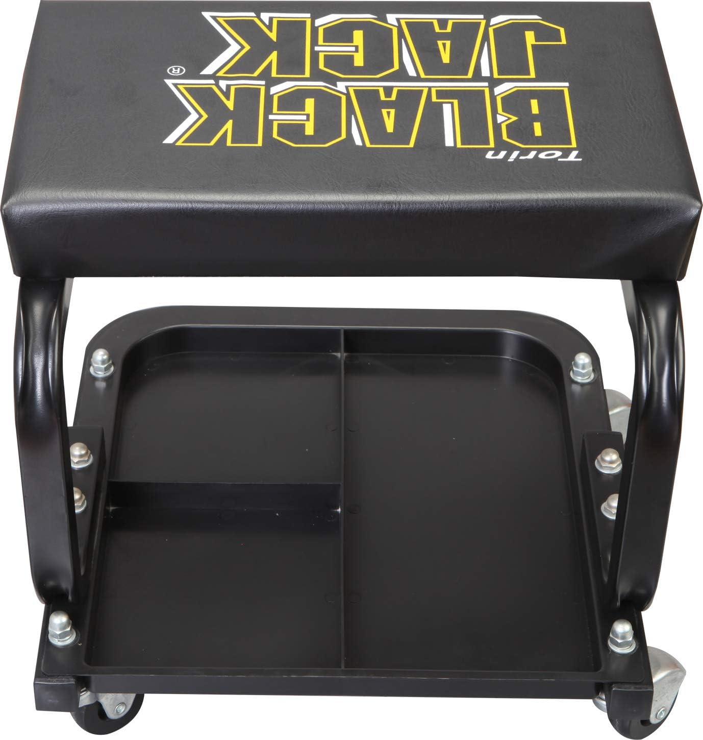 Garage Rolling Creeper Seat with Tool Tray Black k7