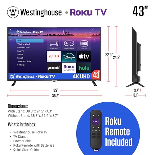 43" 4K QLED Smart TV with HDR10+ & Dolby Vision a7