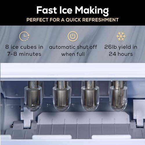 Electric Countertop Ice Maker Machine Portable 33lbs 24h Stainless Steel A7