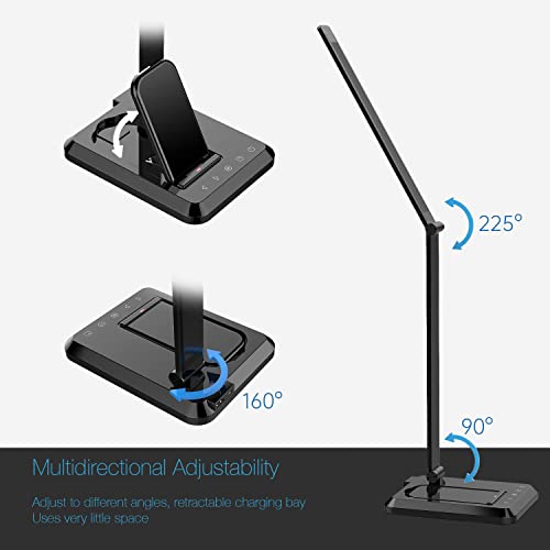 LED Desk Lamp with Wireless Charger and USB Port a7
