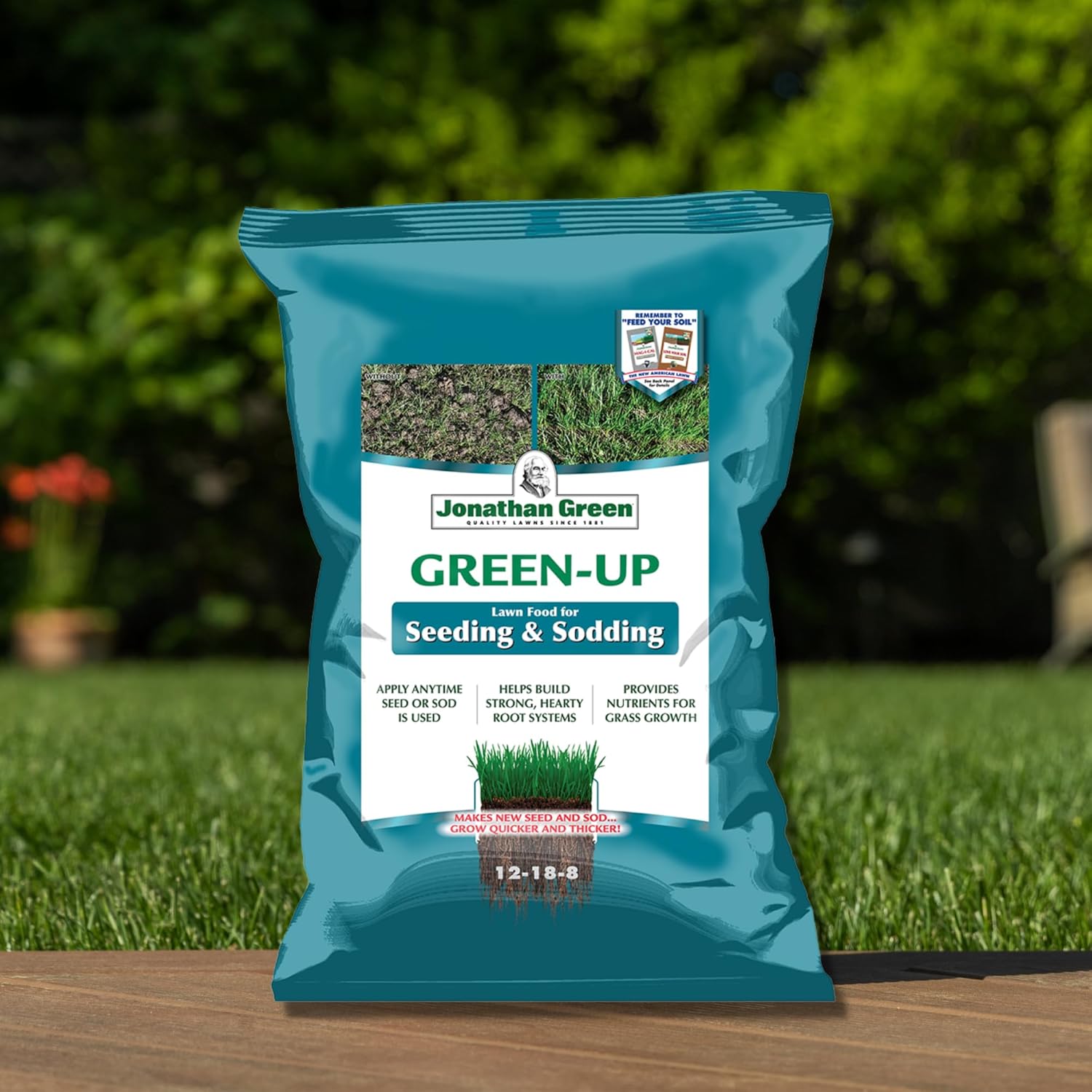 Green-Up Lawn Food for Seeding & Sodding 12-18-8 Fertilizer 15000 Sq Ft k7